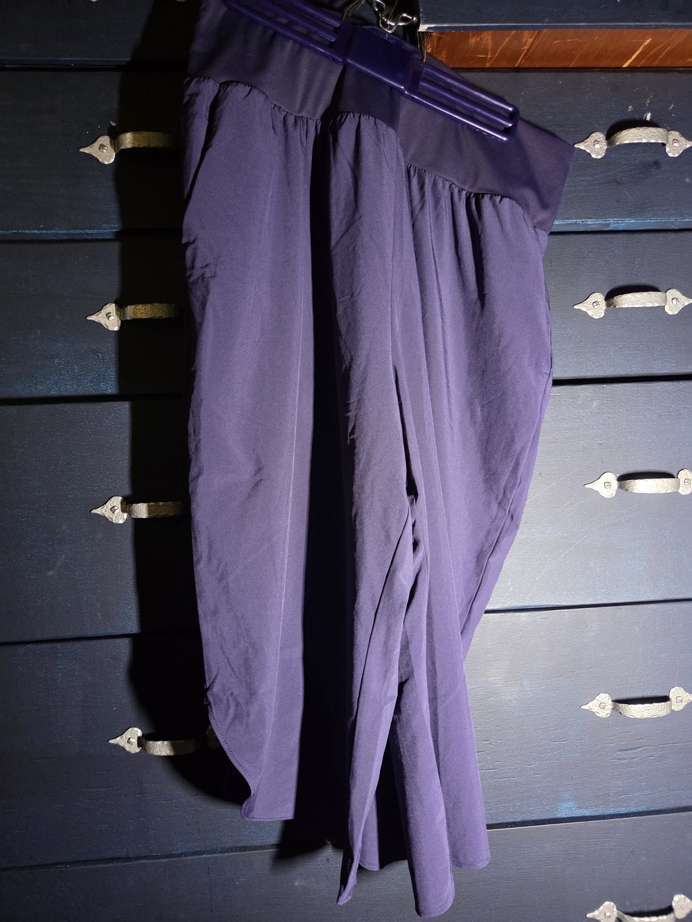 Halara Navy Blue High Waisted Flowy Yoga Pants Size L NWOT
